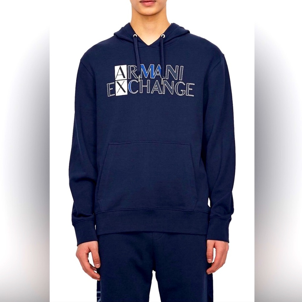 NWT Men’s Armani Exchange blue hoodie, Sz S